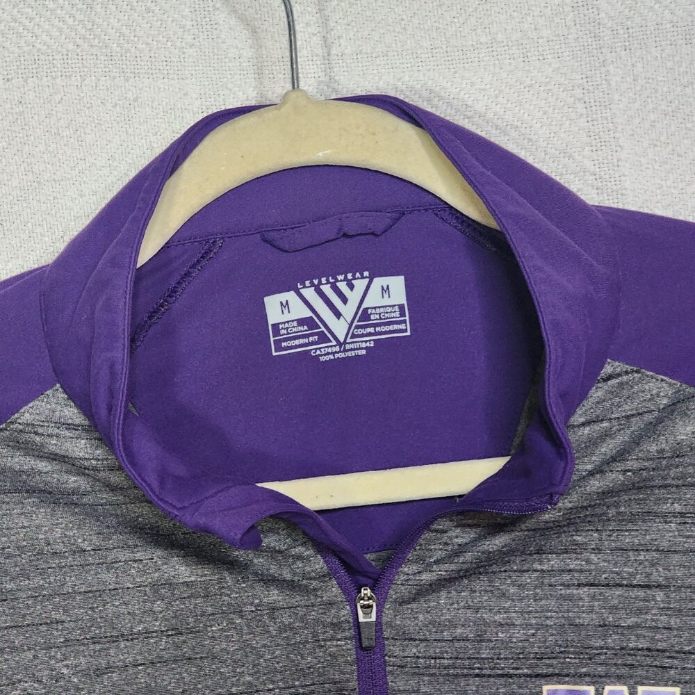 Levelwear Heather Grey w/Purple LS and Collar Poly Univ. of Washington Shacket M - Picture 10 of 16